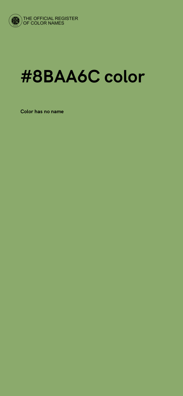 #8BAA6C color image