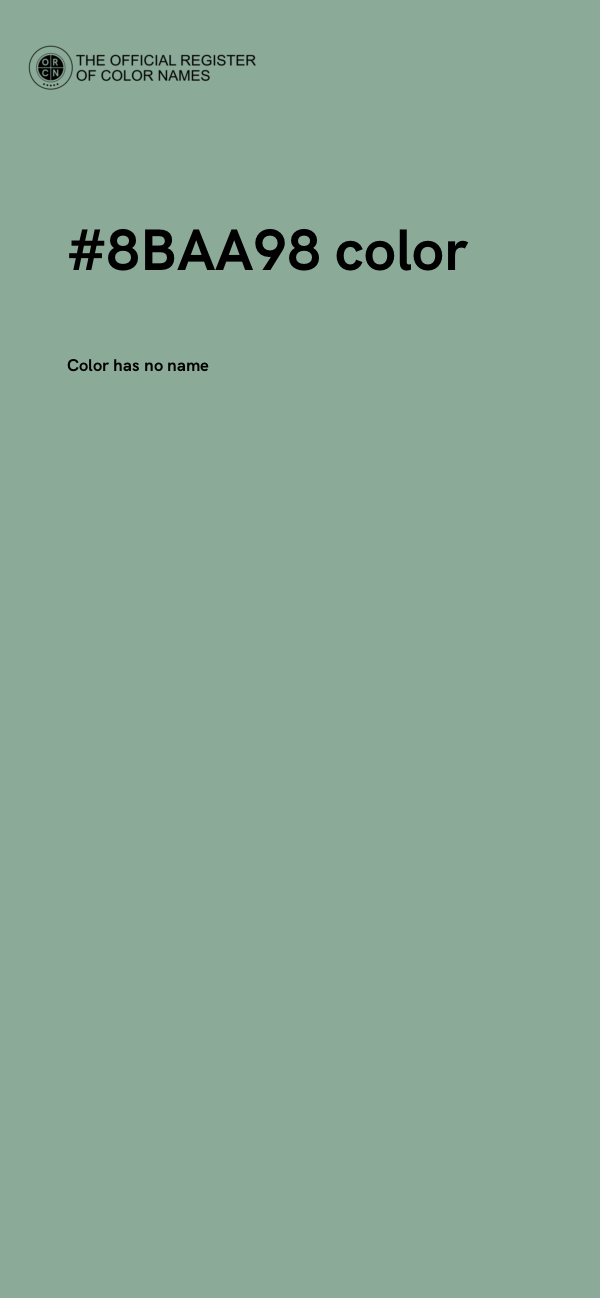 #8BAA98 color image