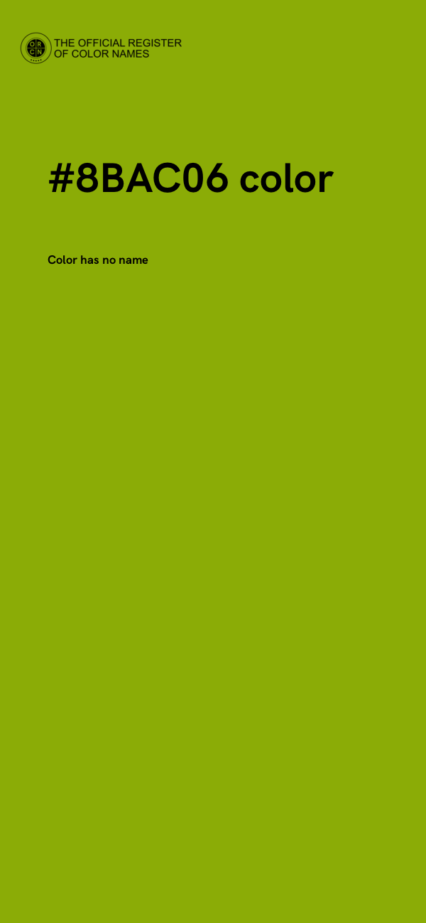 #8BAC06 color image