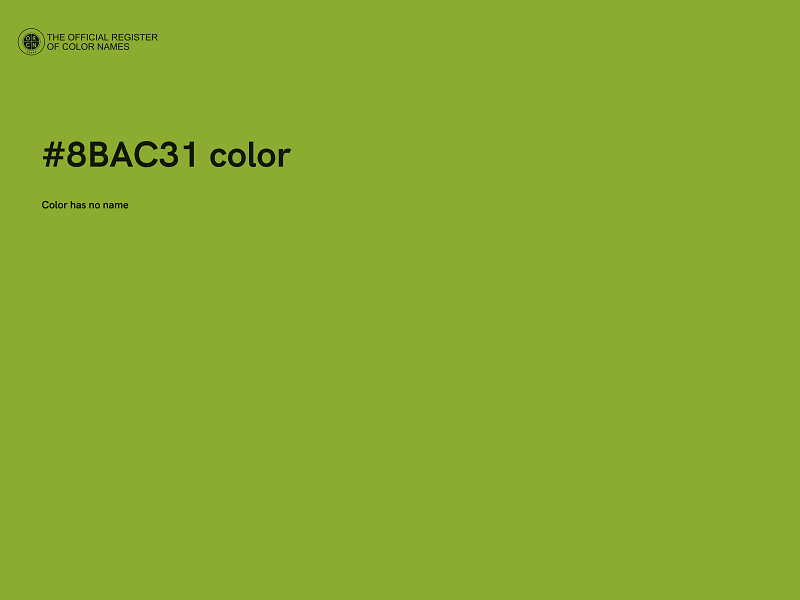 #8BAC31 color image