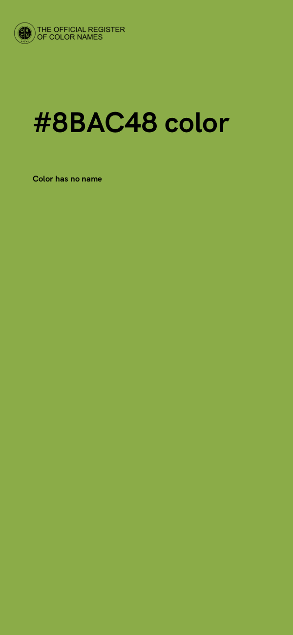 #8BAC48 color image