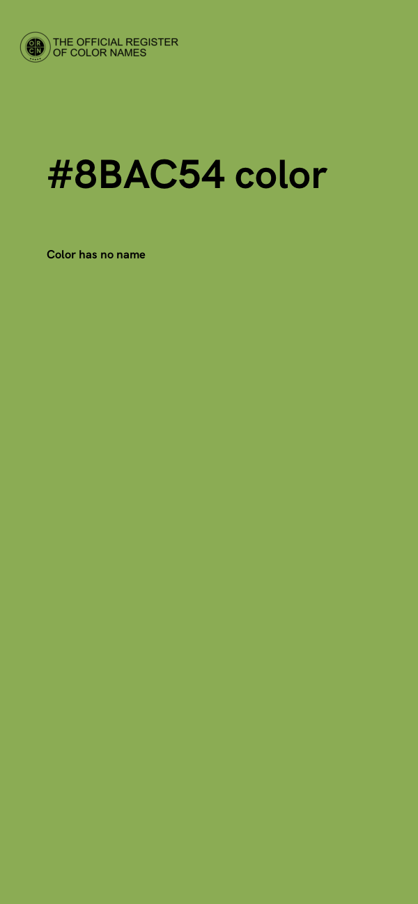 #8BAC54 color image