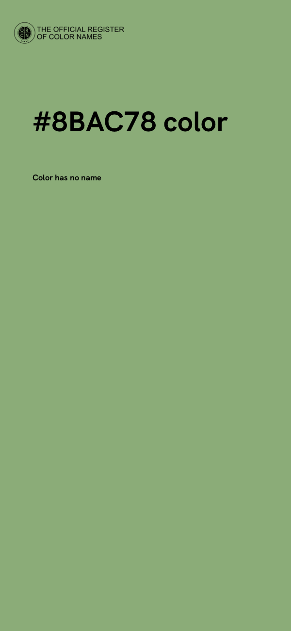 #8BAC78 color image