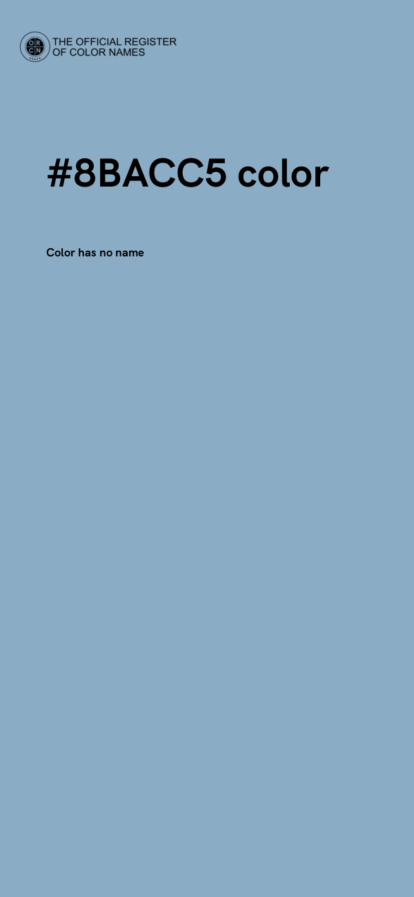 #8BACC5 color image