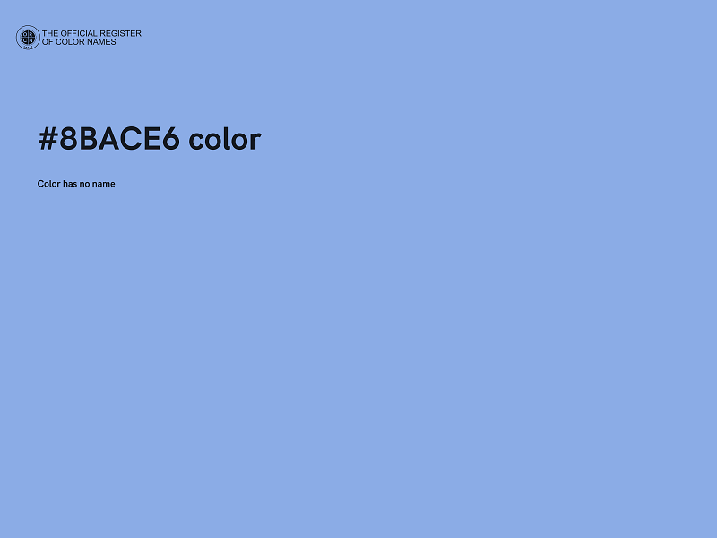 #8BACE6 color image