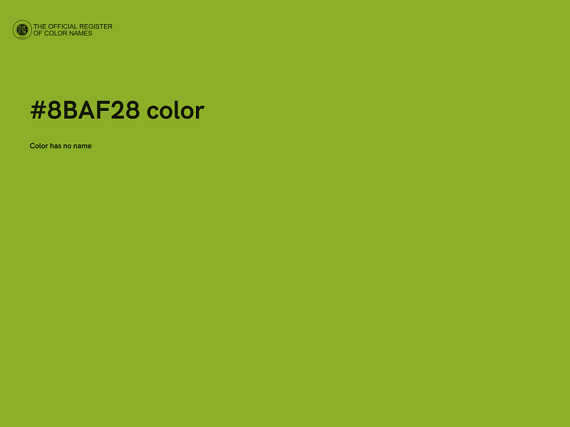 #8BAF28 color image