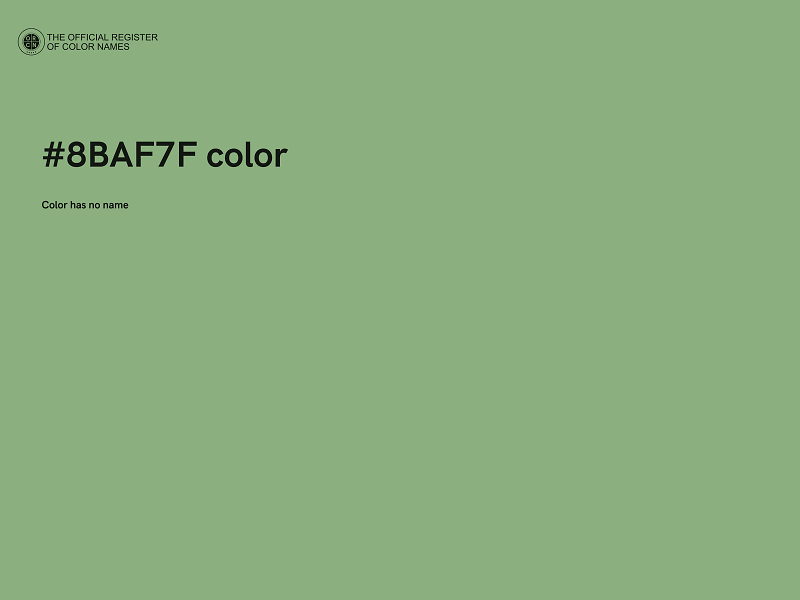 #8BAF7F color image