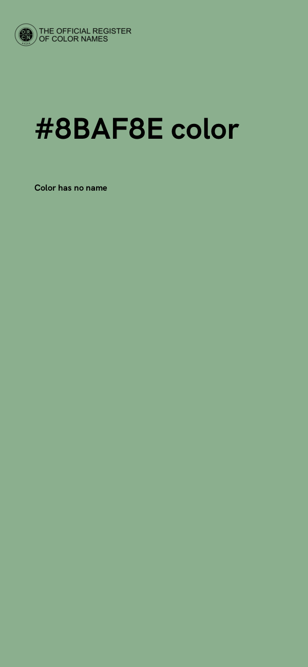 #8BAF8E color image