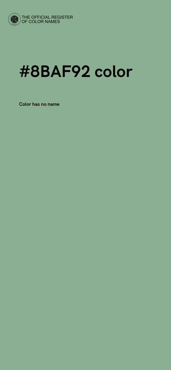 #8BAF92 color image