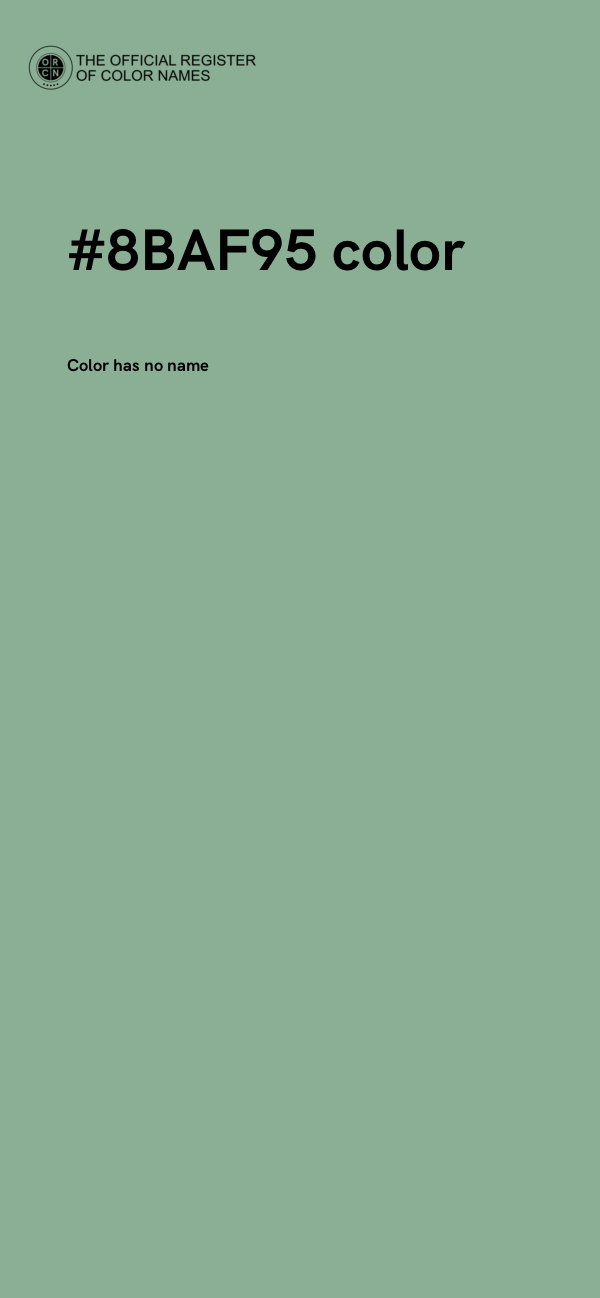 #8BAF95 color image