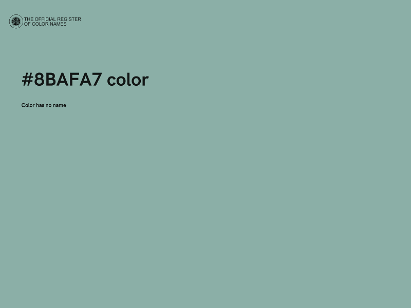 #8BAFA7 color image