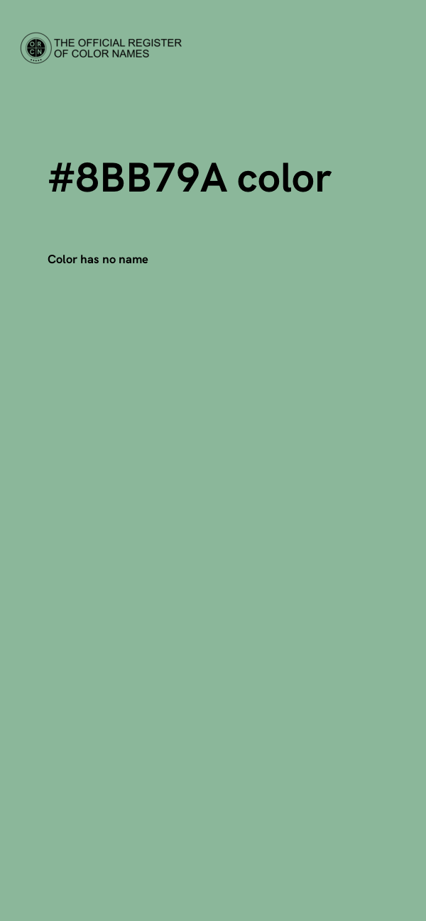 #8BB79A color image