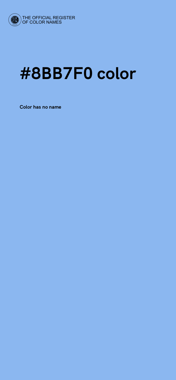 #8BB7F0 color image