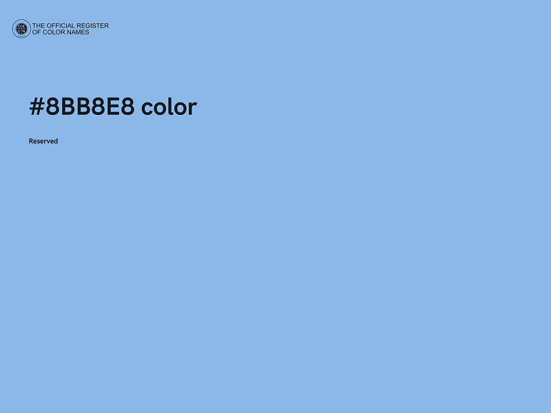 #8BB8E8 color image