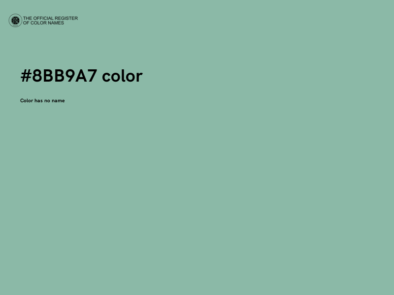 #8BB9A7 color image