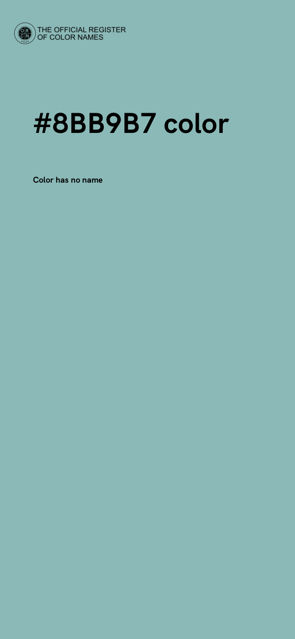 #8BB9B7 color image