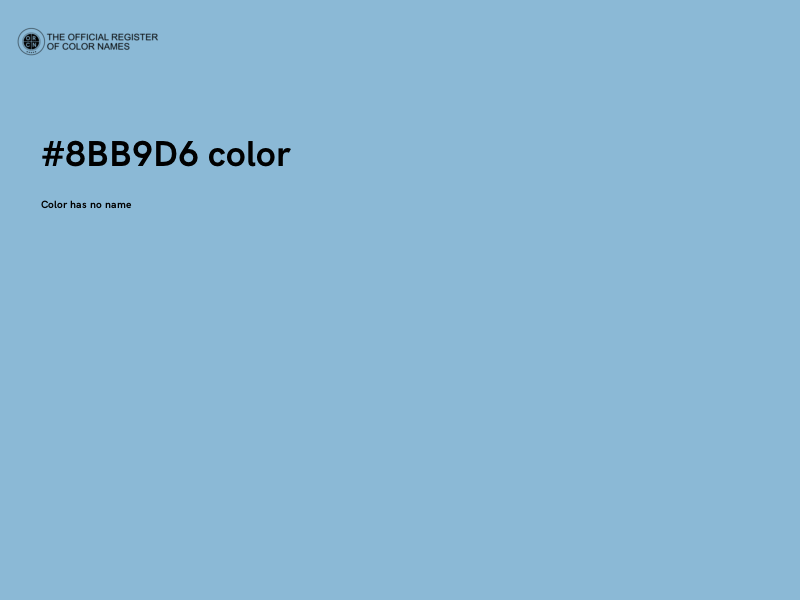 #8BB9D6 color image