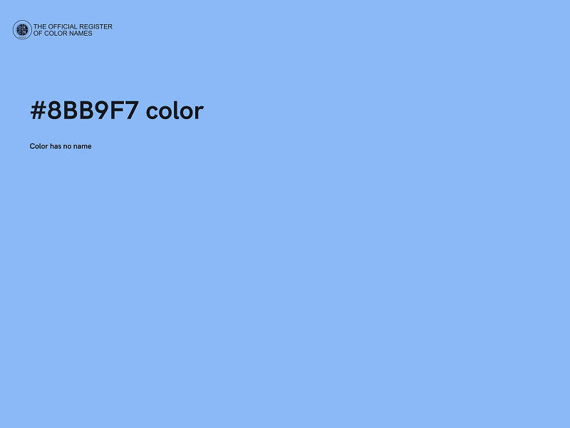 #8BB9F7 color image
