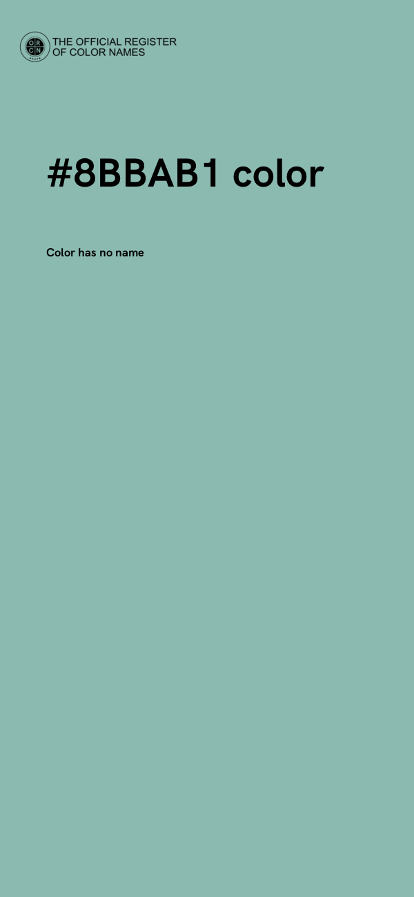 #8BBAB1 color image