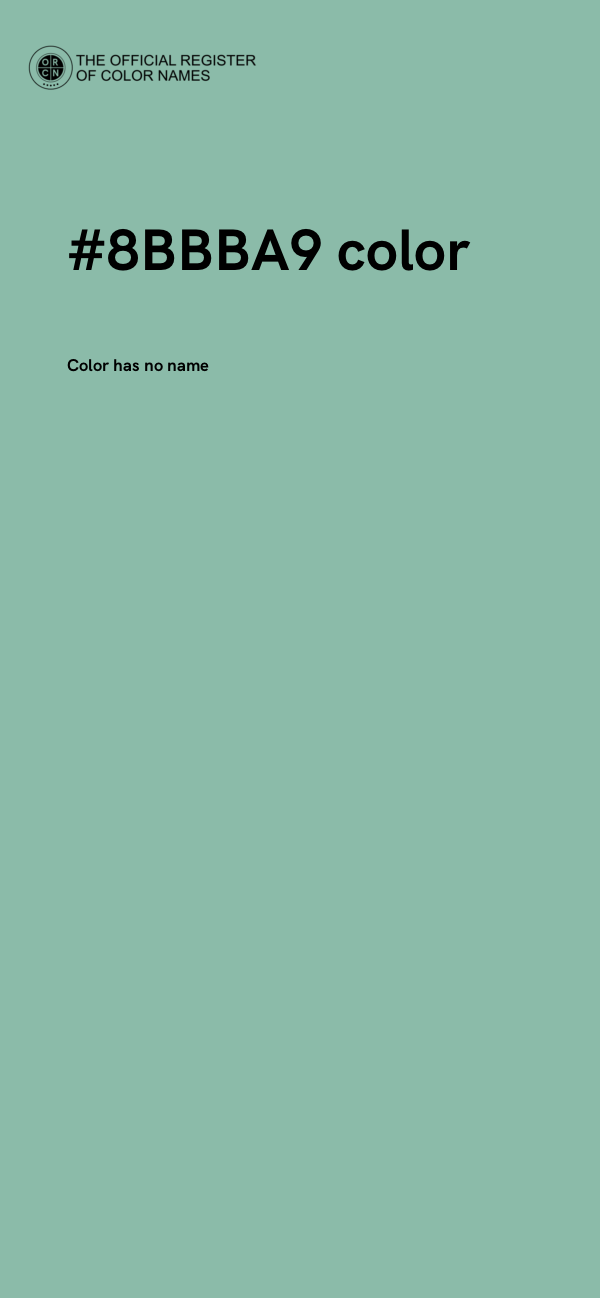 #8BBBA9 color image