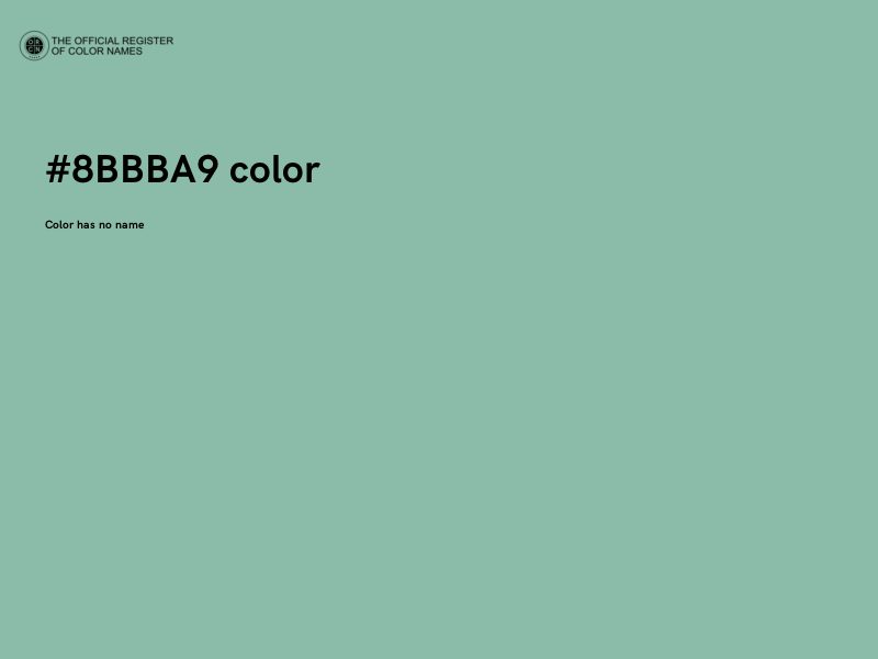 #8BBBA9 color image