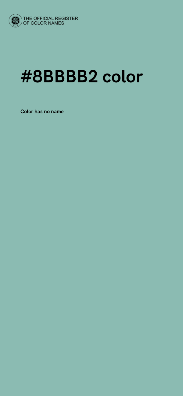 #8BBBB2 color image
