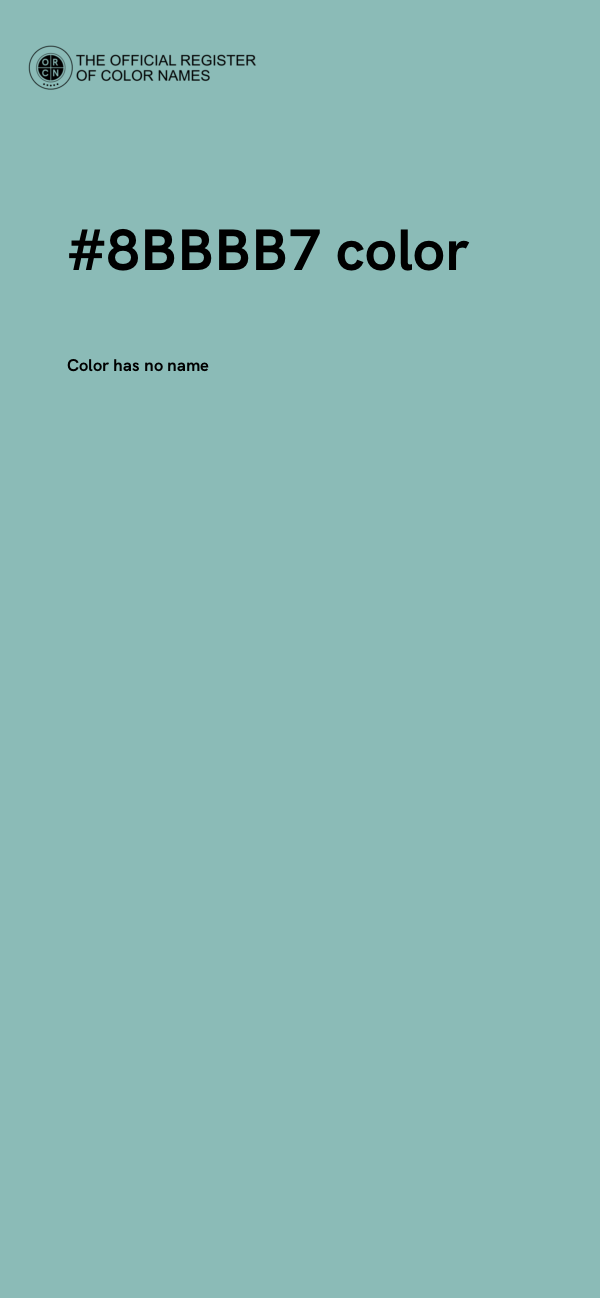 #8BBBB7 color image
