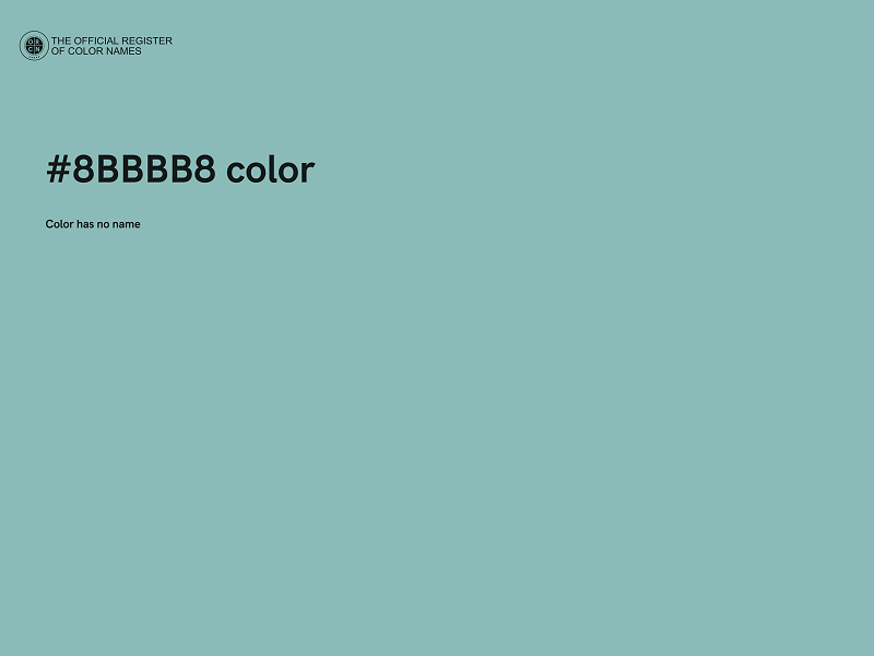 #8BBBB8 color image