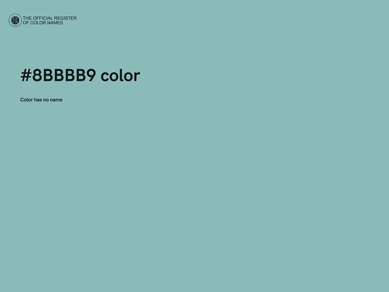 #8BBBB9 color image