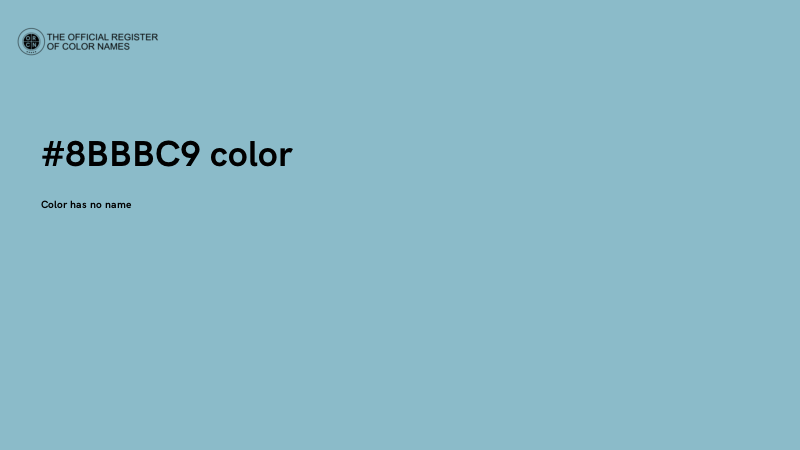 #8BBBC9 color image