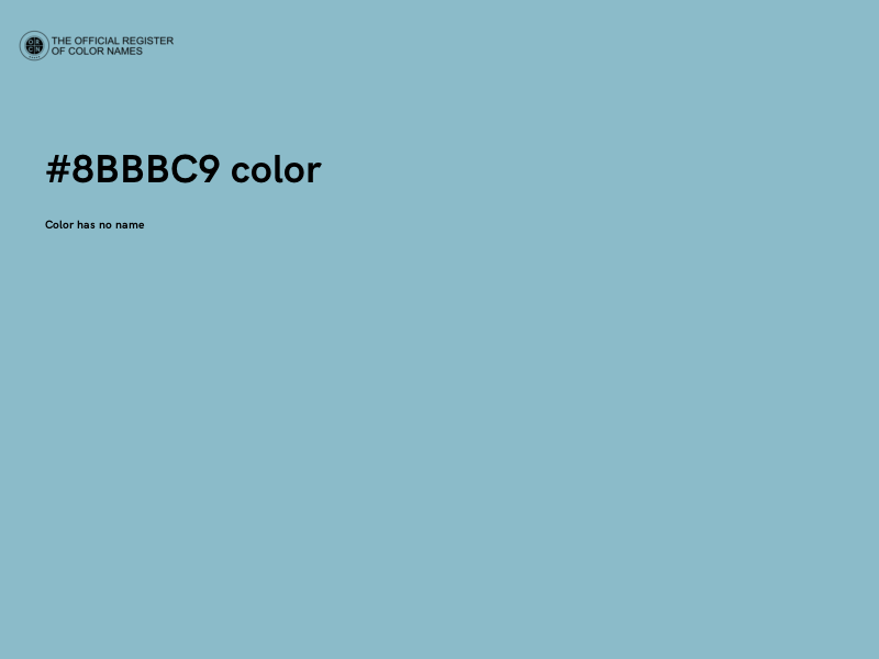 #8BBBC9 color image
