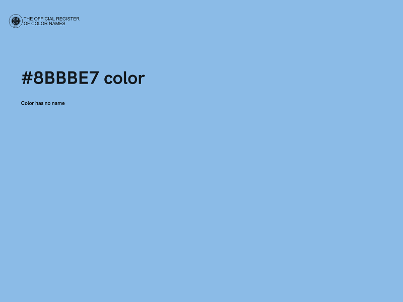 #8BBBE7 color image