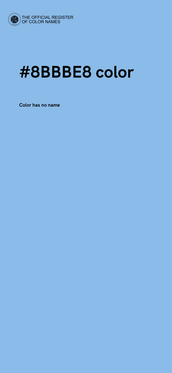 #8BBBE8 color image