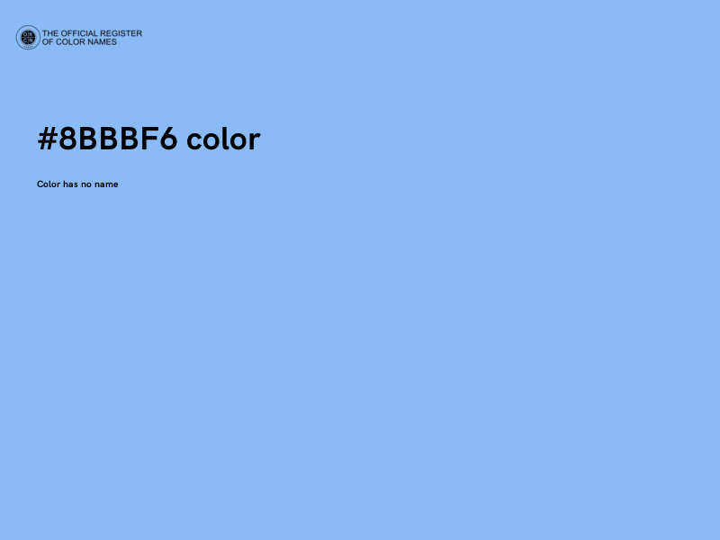 #8BBBF6 color image