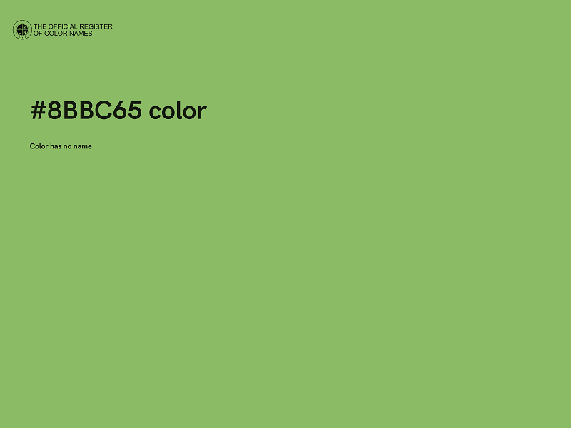 #8BBC65 color image