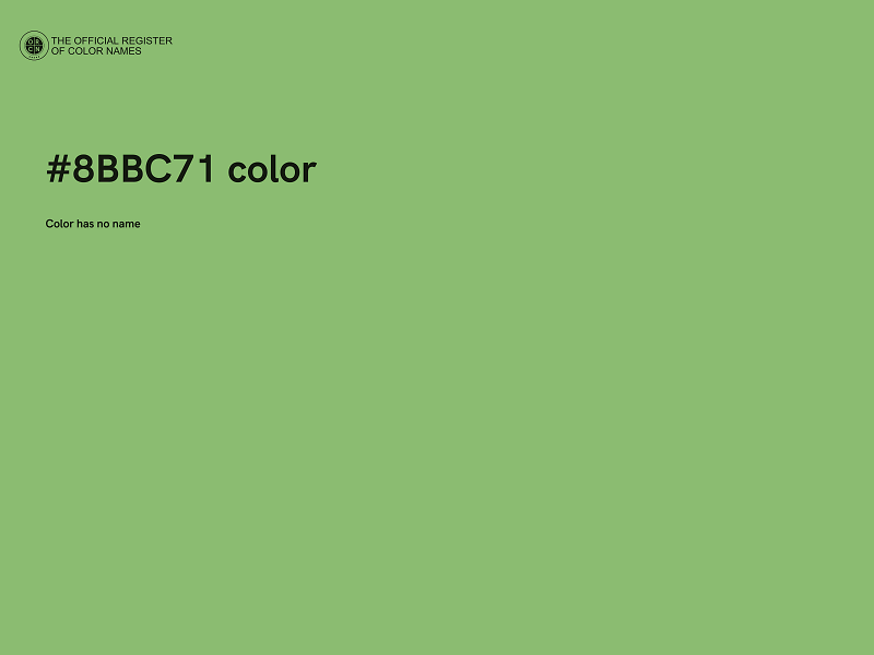 #8BBC71 color image