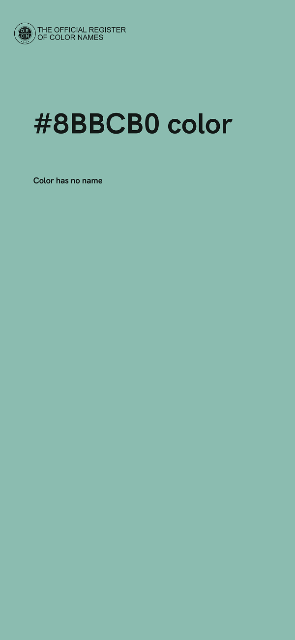 #8BBCB0 color image