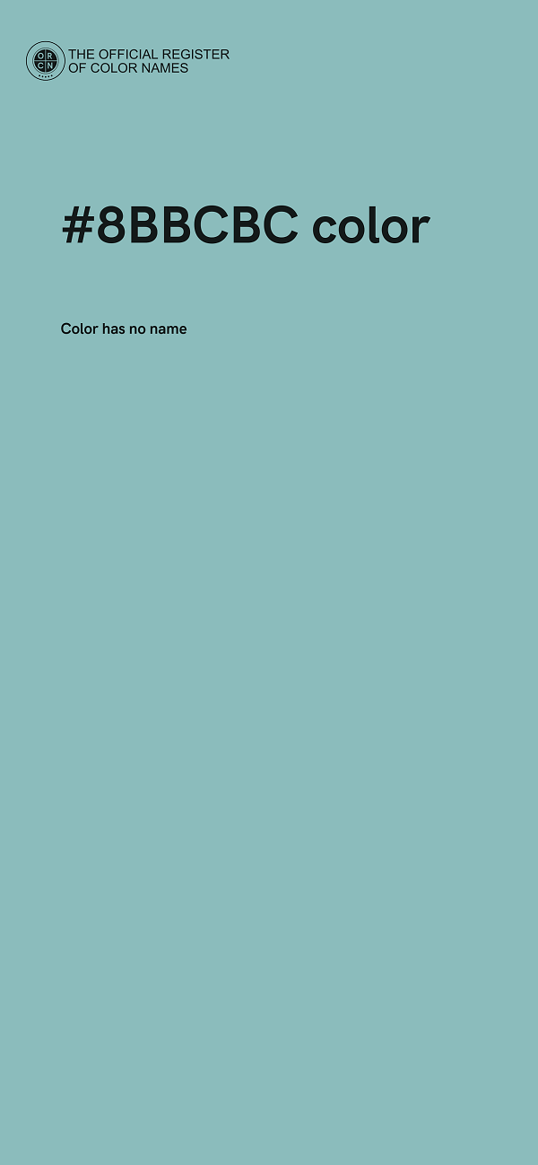 #8BBCBC color image