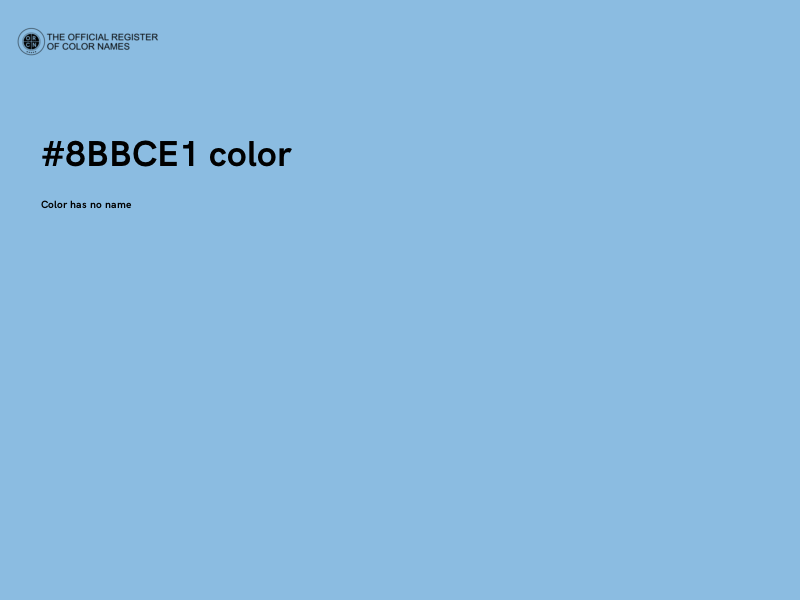 #8BBCE1 color image