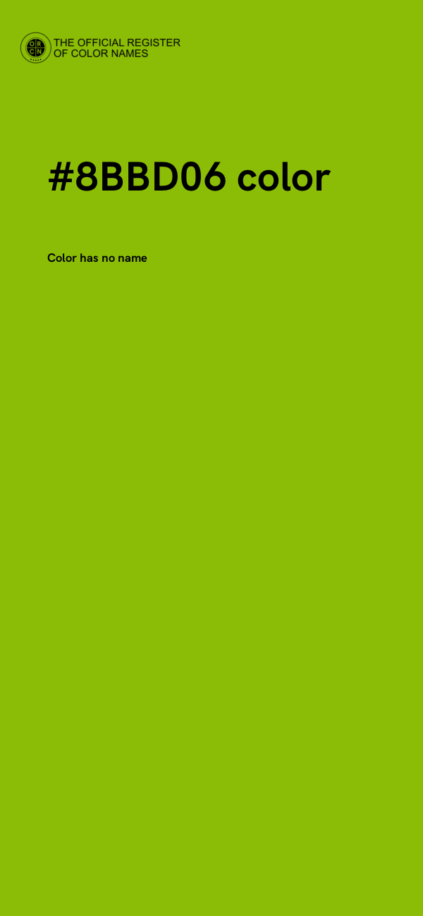 #8BBD06 color image