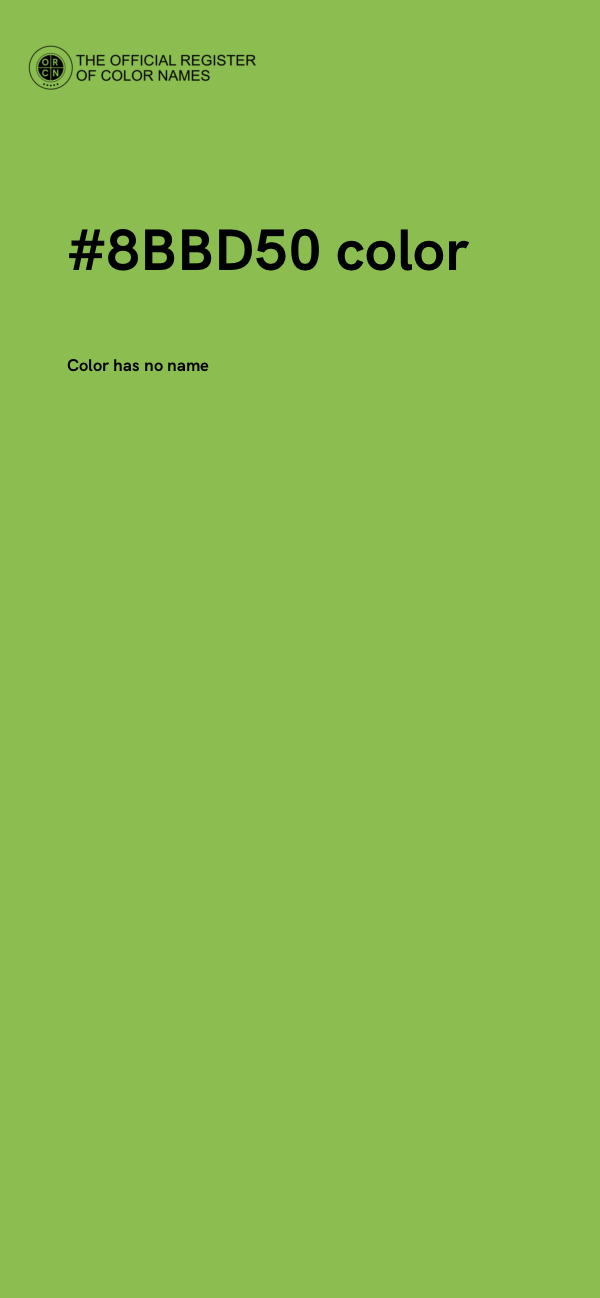 #8BBD50 color image