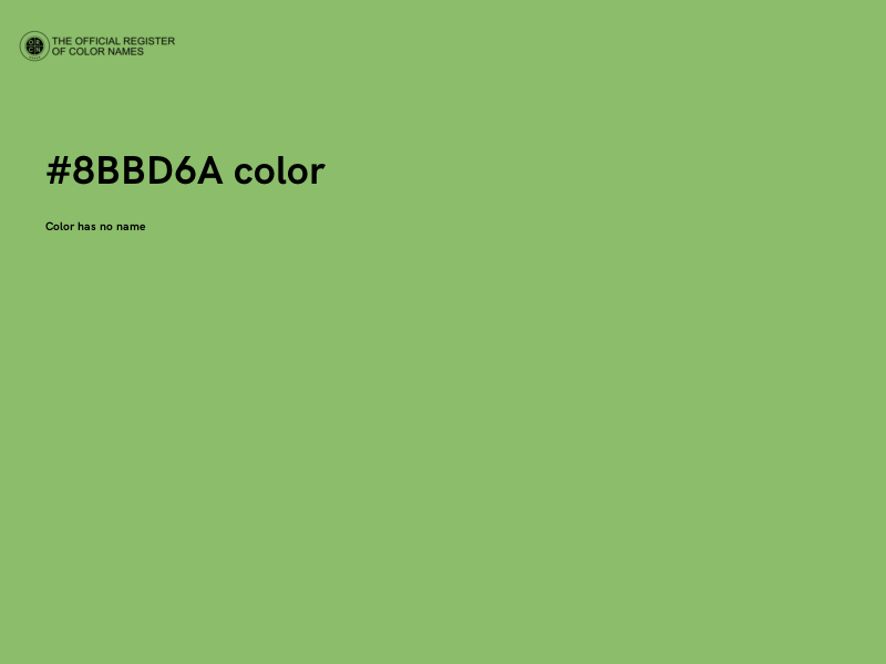 #8BBD6A color image