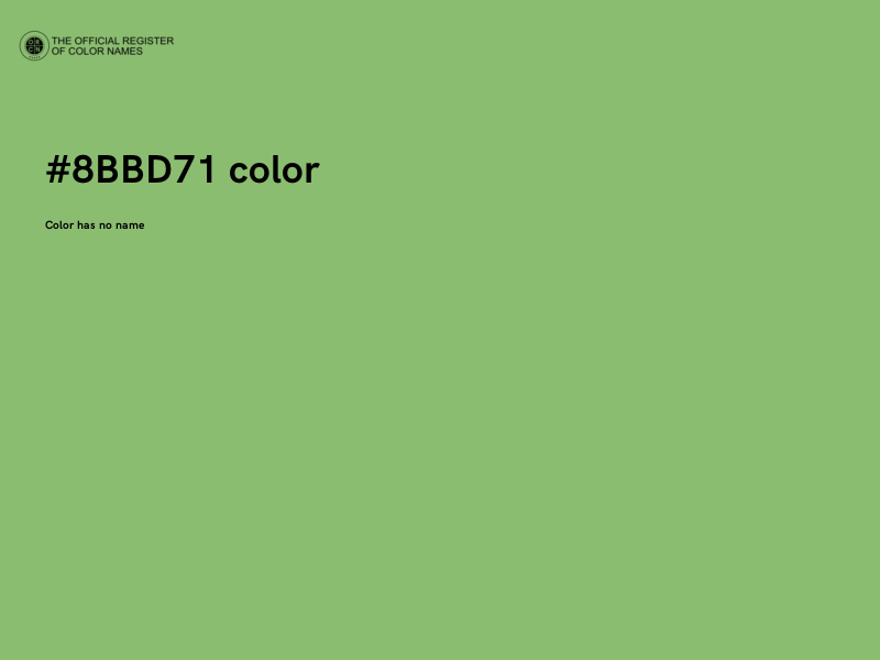 #8BBD71 color image
