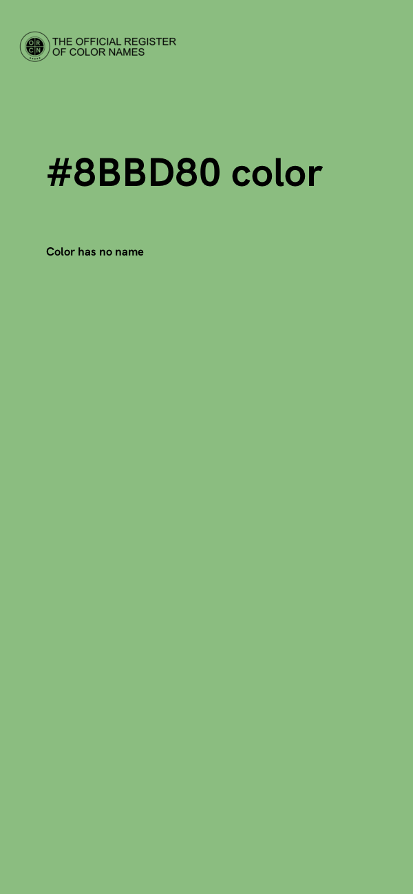 #8BBD80 color image