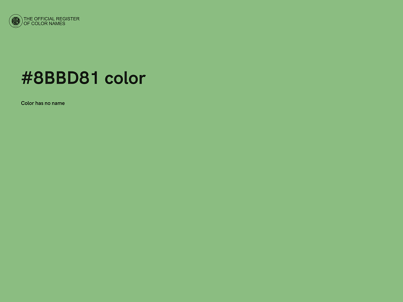 #8BBD81 color image