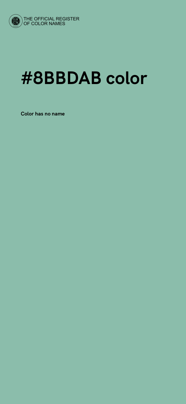 #8BBDAB color image
