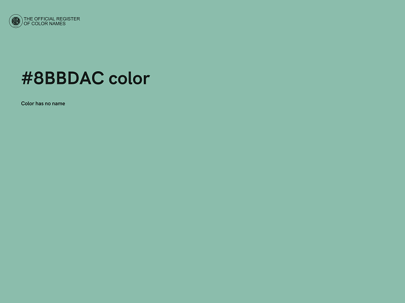 #8BBDAC color image
