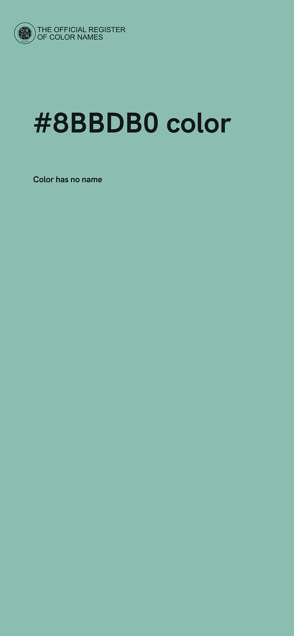 #8BBDB0 color image