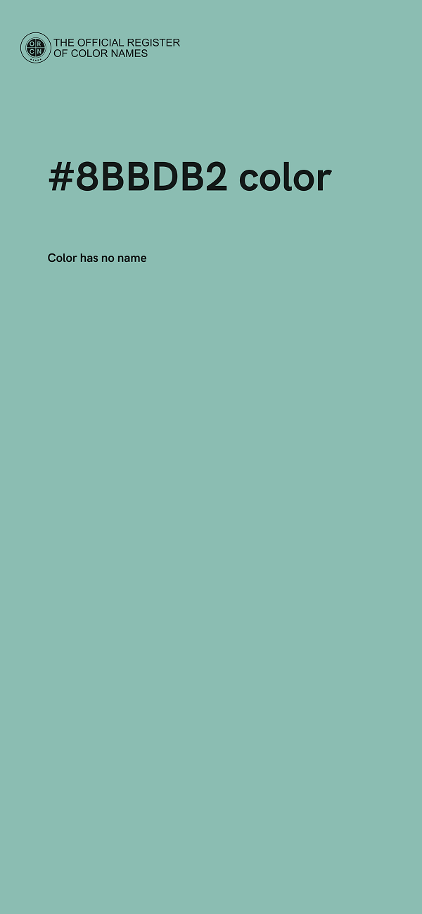 #8BBDB2 color image