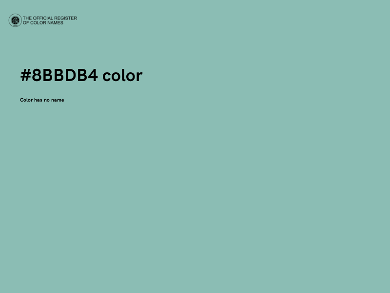 #8BBDB4 color image